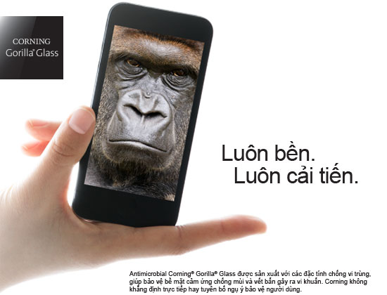 Antimicrobial Gorilla Glass