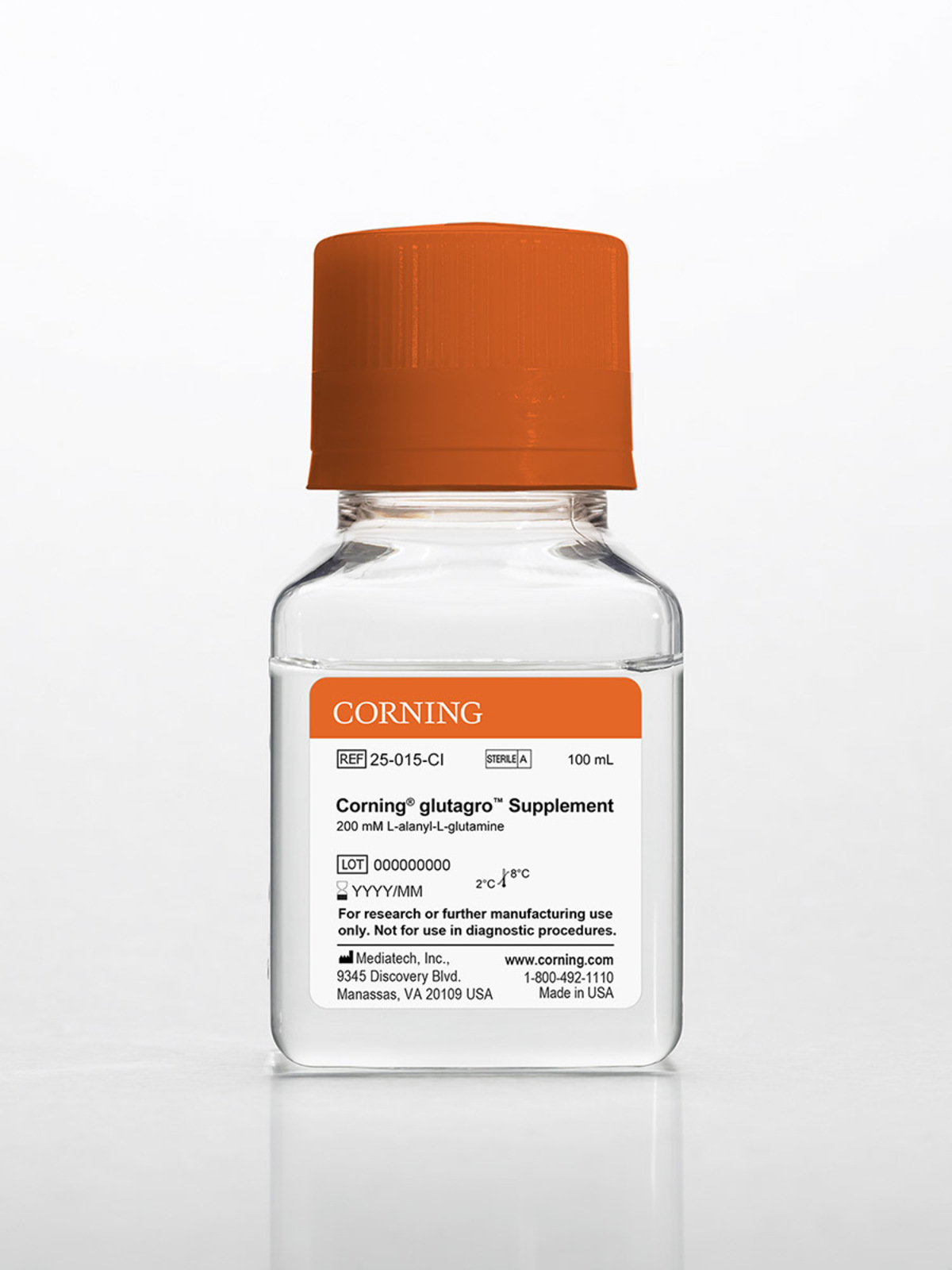 Corning 100 Ml Glutagro 0 Mm Solution 100x 8 5 G L Naci Amino Acids And Vitamins Cell Culture Supplements Media Sera And Reagents Life Sciences Germany Consumer Site Corning