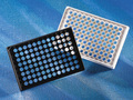 Corning® 96-well Flat Clear Bottom Black Polystyrene Multicoated Microplates, with Lid, 10 Per Bag
