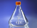 PYREX® 2800 mL Fernbach-Style Culture Flask with Baffles and GL45 Screw Cap