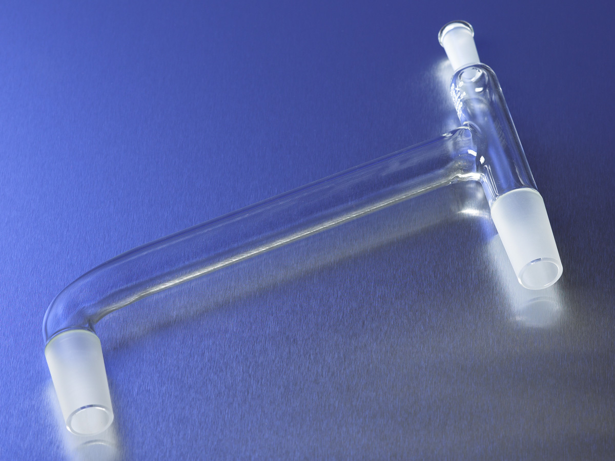 Three Way Distilling Connecting Adapter with Two 24/40 Standard Taper