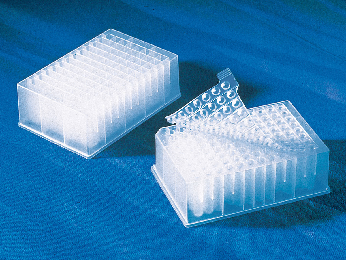 Microplate, Storage, 96 Well, Polypropylene, 0.5 mL, Clear, V-Bottom, Not Treated, no Lid, Nonsteril