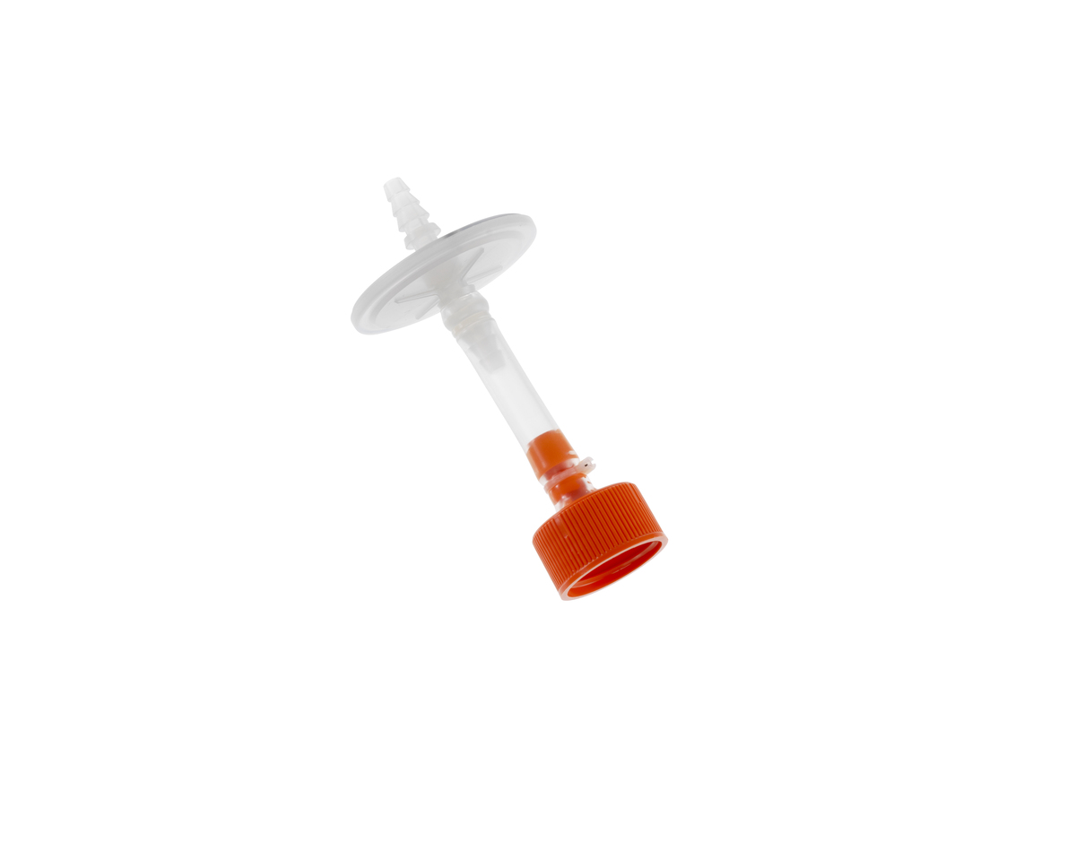 Corning® CellSTACK Vent Accessory, 33mm HDPE Barbed Cap with 3/8in ID Tubing and 0.2um Filter