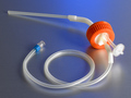 Disposable GL45 Aseptic Transfer Cap for 3L Plastic Spinner Flask, 1/8“ Dip Tube, 0.2 µm Vent, Male Luer Lock, Sterile