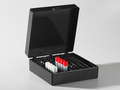 Axygen® Microcentrifuge Tube Storage Box, 100 x 1.5 to 2.0 mL, Opaque Black