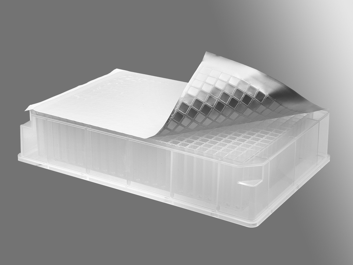 PlateMax peelable heat sealing film for low temperature compound storage and PCR.  100/500