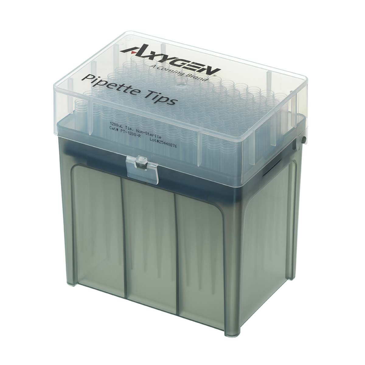 Axygen® 1200 µL Pipette Tips, Racked, Sterile, MaxRecovery+™, 3072/Case, 768/Pack