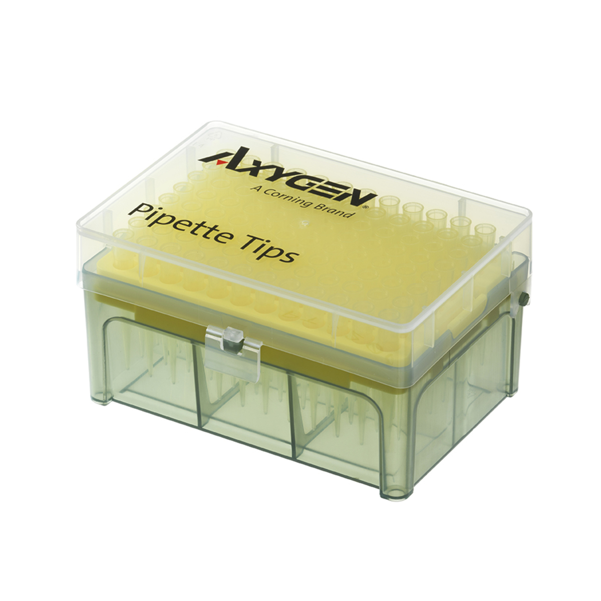 Axygen® 200 µL Pipette Tips, Yellow, Racked, Non-Sterile, 4800/Case, 960/Pack