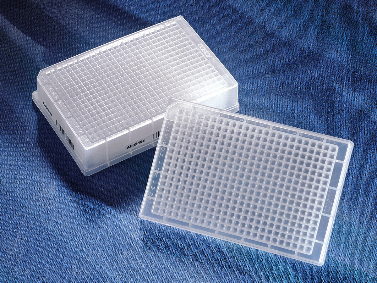 Microplate, Storage, 384 Well, Polypropylene, 180 µL, Clear, Square Wells, Round Bottom, Not Treated