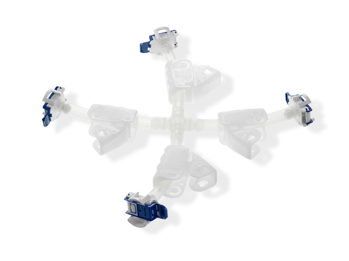 Corning® CellCube® Tubing Manifold, 4 Aseptic Connectors, 3/8” ID Thermoelastic Tubing, Aseptic Connector to Female MPC