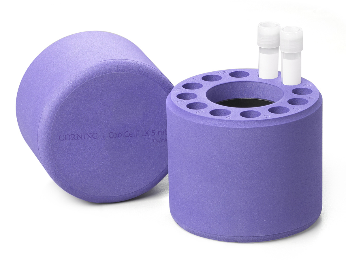 CoolCell® 5ml LX, purple  Cell Freezing Container, for 12 x 3.5ml to 5ml cryogenic vials, purple, 1 