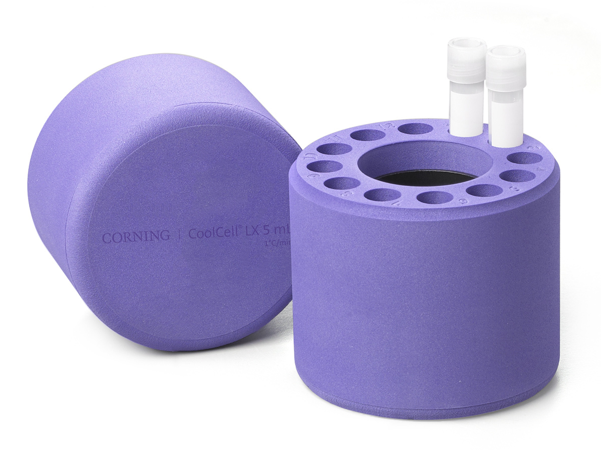 CoolCell® 5ml LX, purple Cell Freezing Container, for 12 x 3.5ml to 5ml cryogenic vials, purple, 1