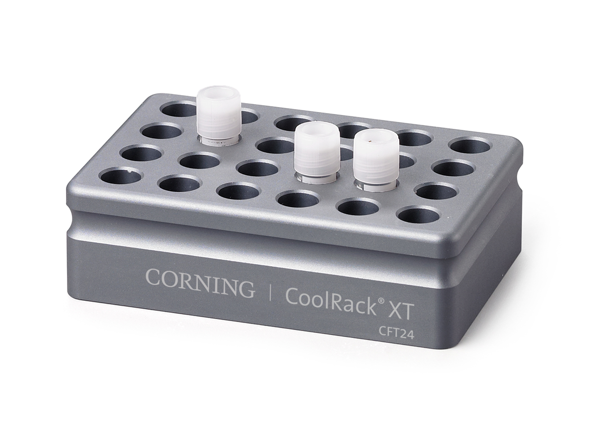 Corning® CoolRack XT CFT24, Holds 24 Cryogenic vial or FACS Tubes, with