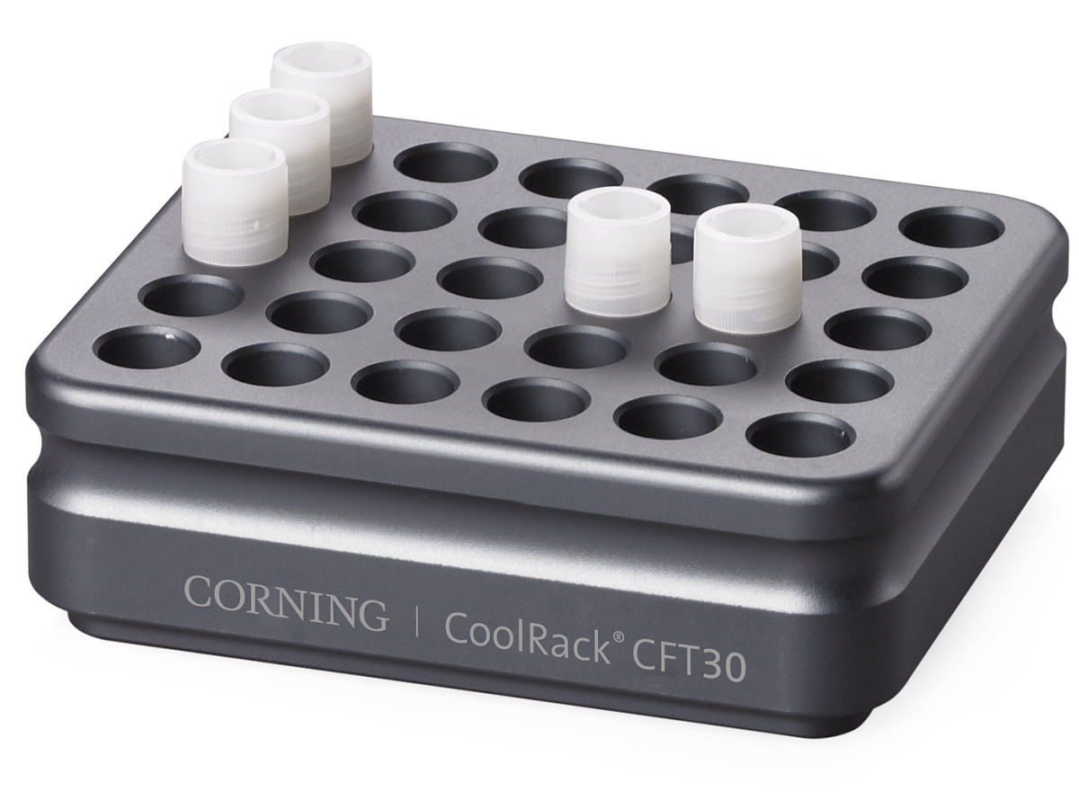 Corning® CoolRack CFT30, Holds 30 Cryogenic Vials or FACS Tubes, with