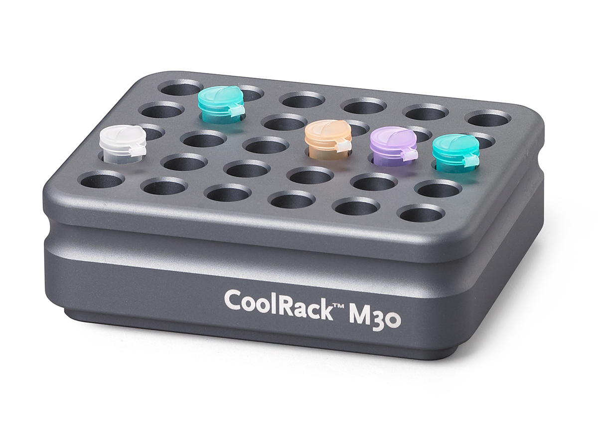 Corning® CoolRack M30, Holds 30 x 1.5 or 2 mL Microcentrifuge Tubes, Gray