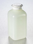 Corning® Gosselin™ Square HDPE Bottle, 500 mL, Graduated, 29 mm White Tamper-evident Hinged Cap, Assembled, Sterile, 100/Case