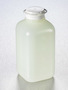 Corning® Gosselin™ Square HDPE Bottle, 500 mL, Graduated, 29 mm White Tamper-evident Hinged Cap, Assembled, 100/Case