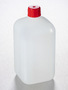 Corning® Gosselin™ Square HDPE Bottle, 1 L, 20 mm Red Cap, Assembled, 60/Case