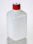 Corning® Gosselin™ Square HDPE Bottle, 500 mL, 20 mm Red Cap, Non-assembled, 100/Case
