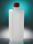 Corning® Gosselin™ Rectangular HDPE Bottle, 500 mL, Graduated, 20 mm White Tamper-evident Cap with Shaped Seal, Assembled, Sterile, 170/Case