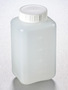 Corning® Gosselin™ Square HDPE Bottle, 1 L, Graduated, 58 mm White Cap, Assembled, 90/Case