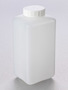 Corning® Gosselin™ Square HDPE Bottle, 2 L, Graduated, 58 mm White Cap with Wad, Assembled, 50/Case