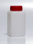 Corning® Gosselin™ Square HDPE Bottle, 250 mL, Graduated, 37 mm Red Cap, Assembled, Sterile, 210/Case