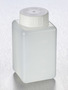 Corning® Gosselin™ Square HDPE Bottle, 250 mL, Graduated, 37 mm White Cap with Seal, Assembled, 210/Case