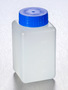 Corning® Gosselin™ Square HDPE Bottle, 250 mL, Graduated, 37 mm Blue Cap, Assembled, 210/Case
