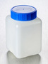 Corning® Gosselin™ Square HDPE Bottle, 500 mL, Graduated, 58 mm Blue Cap, Assembled, 175/Case