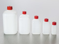 Corning® Gosselin™ Rectangular HDPE Bottle, 250 mL, Graduated, 20 mm White Tamper-evident Cap with Seal, Assembled, 312/Case