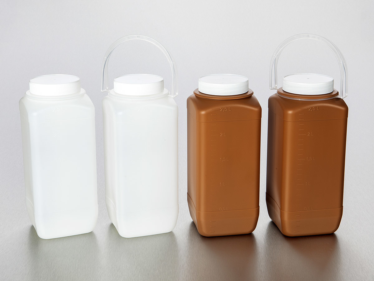 Corning® Gosselin™ 长方形HDPE瓶,250 mL,带刻度,20 mm白色带密封圈防启封盖,预装,312/箱
