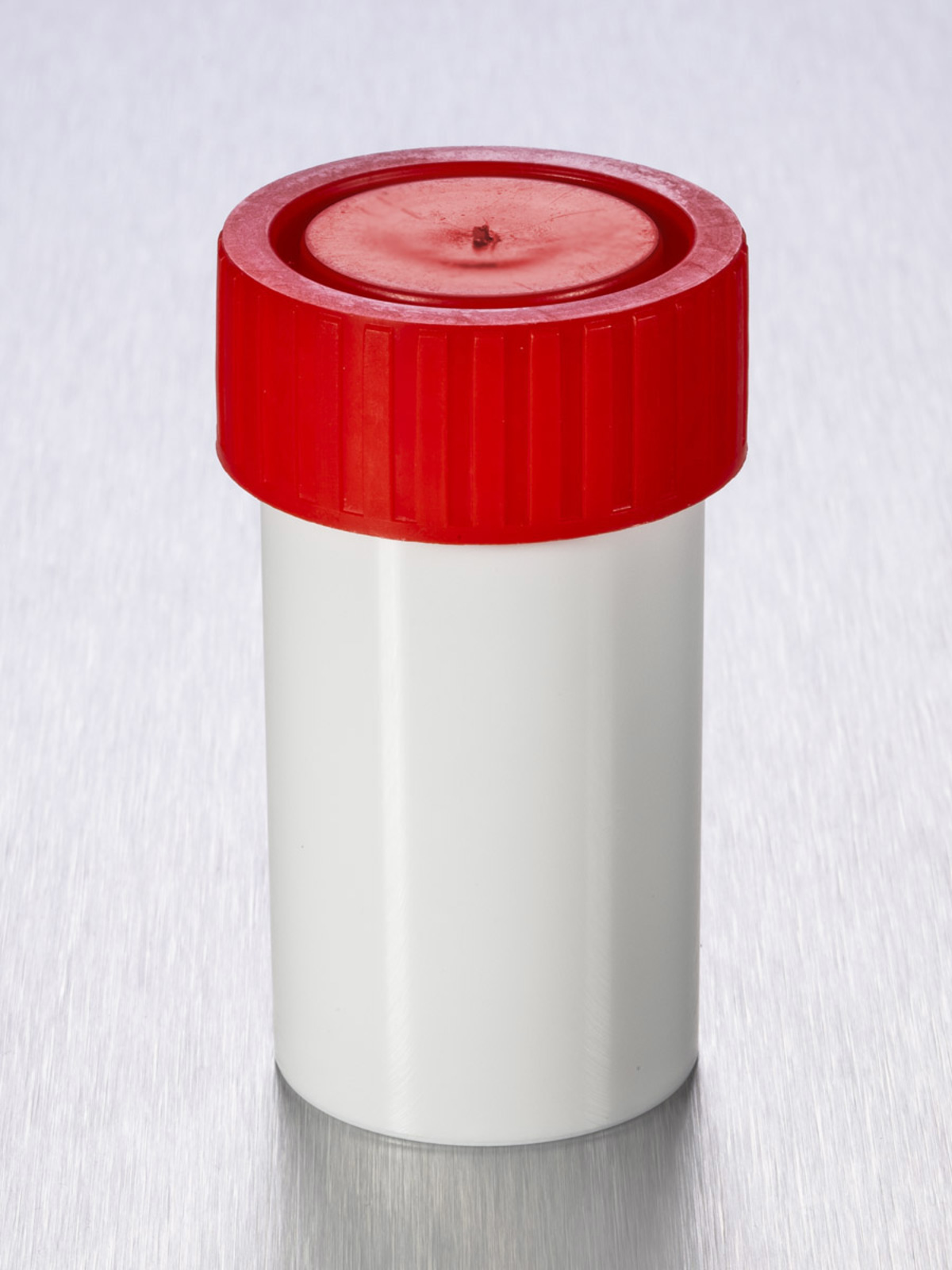 Corning® Gosselin™ Straight Container, 60 mL, White PP with White Spoon, Red Screw Cap, Assembled, Sterile, 70/Bag, 700/Case