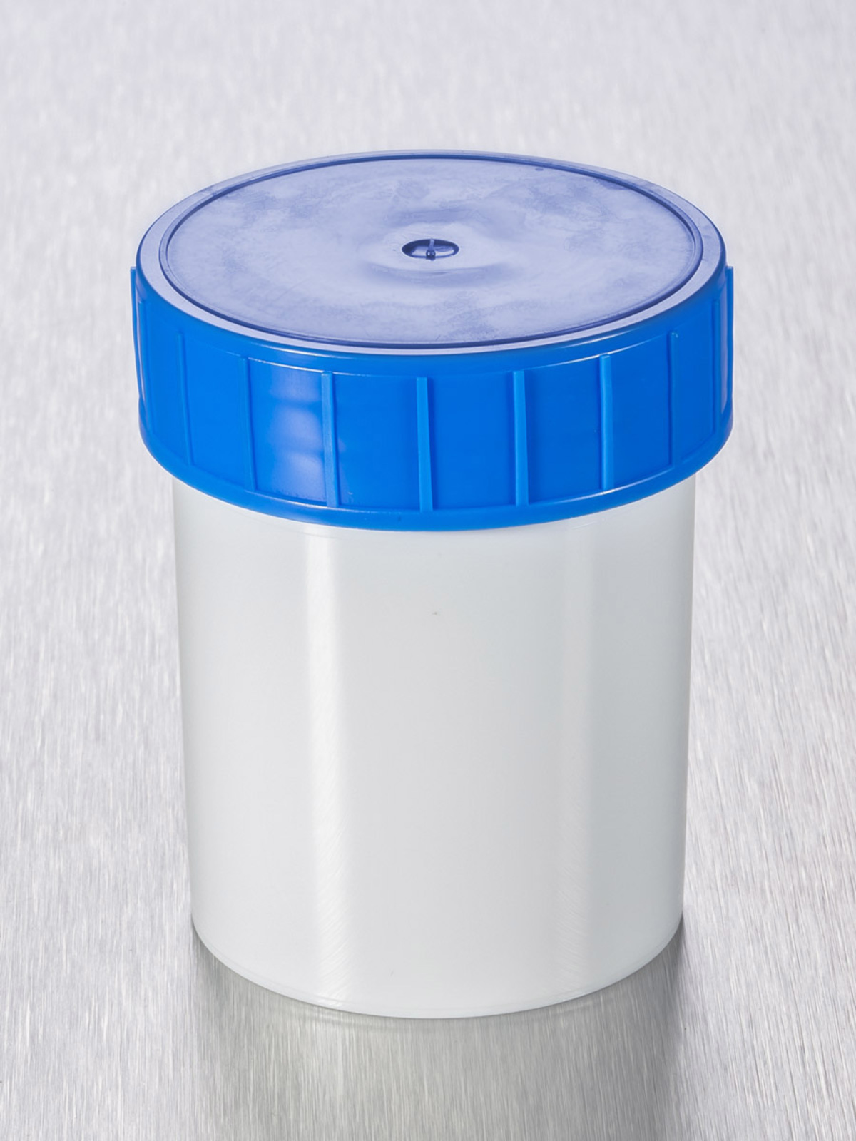Corning® Gosselin™ Straight Container, 125 mL, White PP, Blue Screw Cap, Assembled, 380/Case