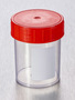 Corning® Gosselin™ Straight Container, 125 mL, PP with White Label, Red Screw Cap, Assembled, Sterile, 380/Case