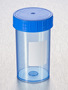 Corning® Gosselin™ Straight Container, 180 mL, Blue PP with White Label, Blue Screw Cap, Assembled, Sterile, 264/Case