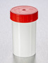Corning® Gosselin™ Straight Container, 180 mL, White PP, Red Screw Cap, Assembled, Sterile, 264/Case