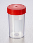 Corning® Gosselin™ Straight Container, 180 mL, PP with White Label, Red Screw Cap, Assembled, Sterile, 264/Case