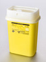 Corning® Gosselin™ Waste and Sharp Container, 4.5 L, Yellow PP, White Hinged Cap, 42/Case