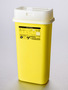 Corning® Gosselin™ Waste and Sharp Container, 7 L, Yellow PP, White Hinged Cap, 25/Case