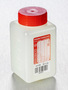 Corning® Gosselin™ Water Sampling Square HDPE Bottle, 250 mL, Graduated, 20 mg/L Sodium Thiosulfate, 37 mm Red Cap with Wad, Sterile, 1/Bag, 182/Case