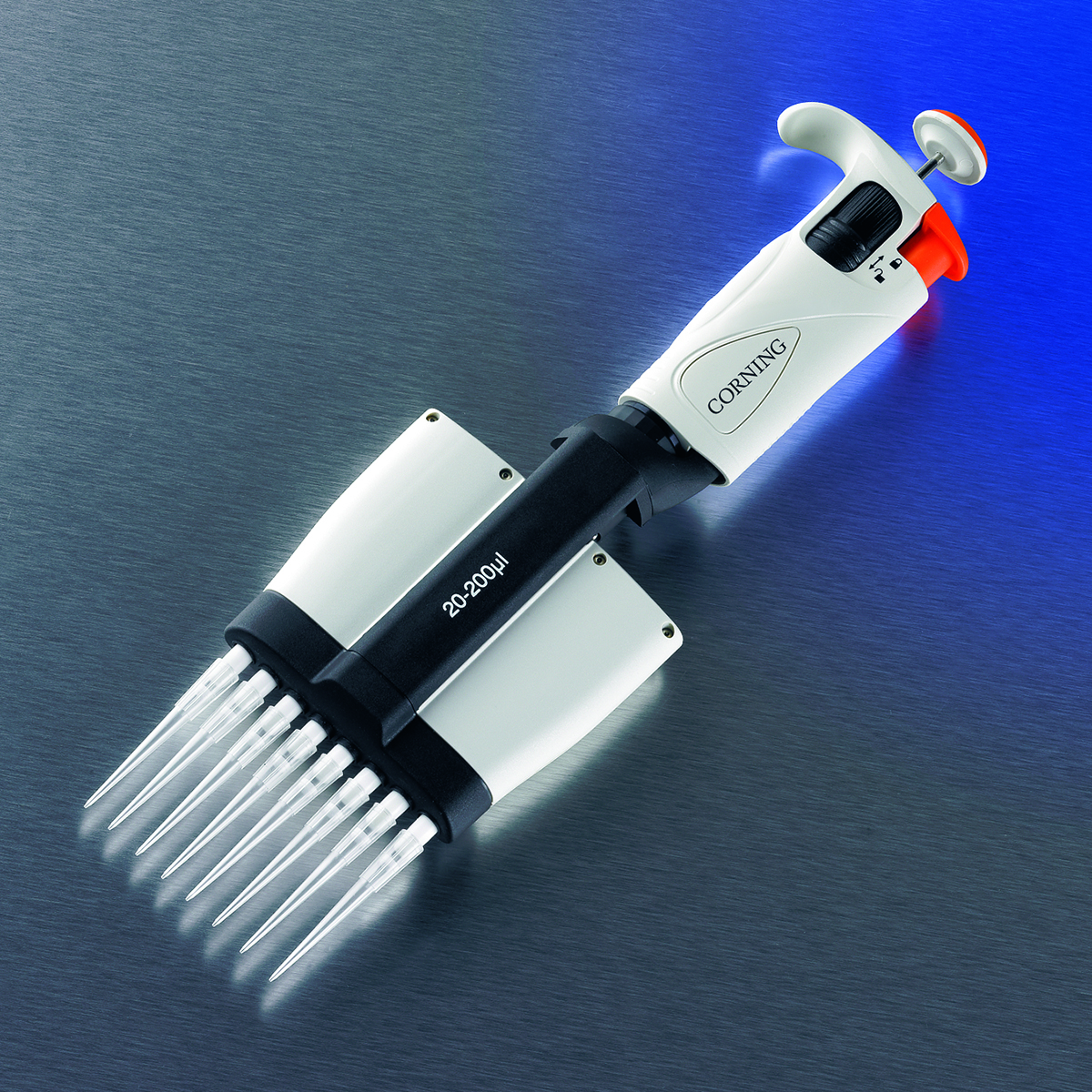 LAMBDA PLUS PIPETTOR 8 CHANNEL,1 TO 10UL, AUTOCLAVABLE ISO17025 3x4