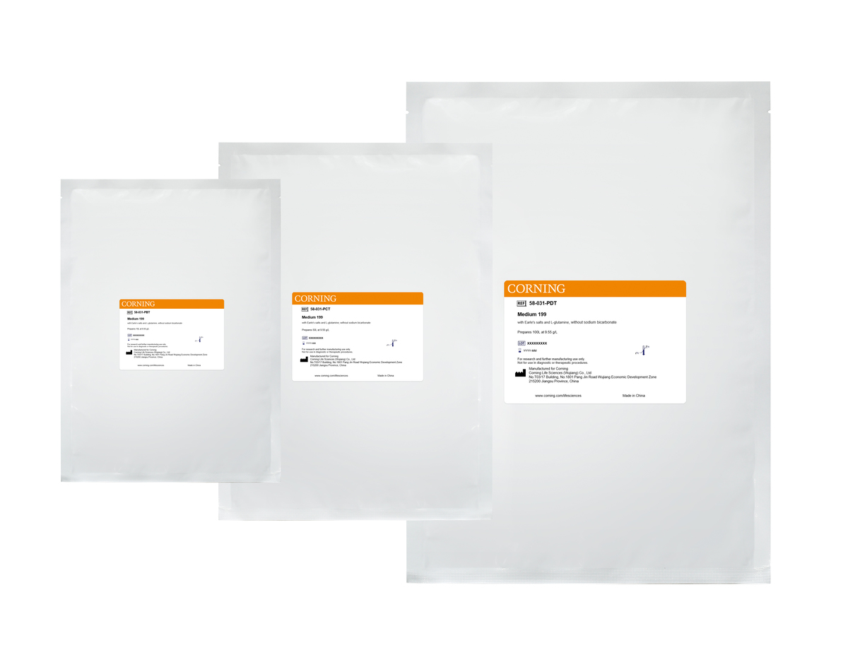 Corning® 10L Medium 199, [+] Earle's salts, L-glutamine, [-] sodium bicarbonate