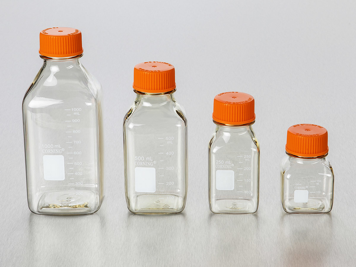 Corning® 500 mL BOTTLE,SQUARE,POLYCARBONATE,12/TRAY,24/CASE