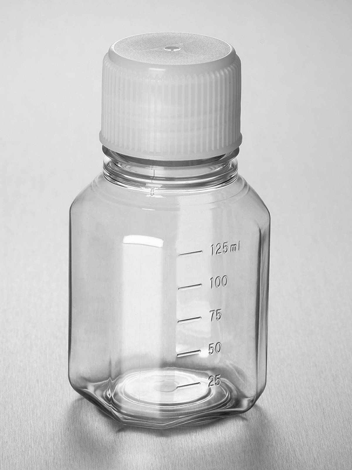 432331  Corning® PET Bottle, 125 mL, Graduated, Validated Against