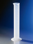 Corning® Single Metric Scale, 25 mL Reusable Plastic Graduated Cylinder, Polypropylene, TC with Funnel Top