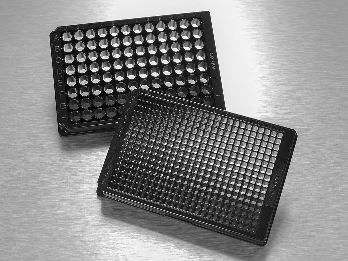 Falcon® 96 Well Clear Flat Bottom TC-Treated Imaging Plate with Lid, 8/Pack, 32/Case, 4 x 8