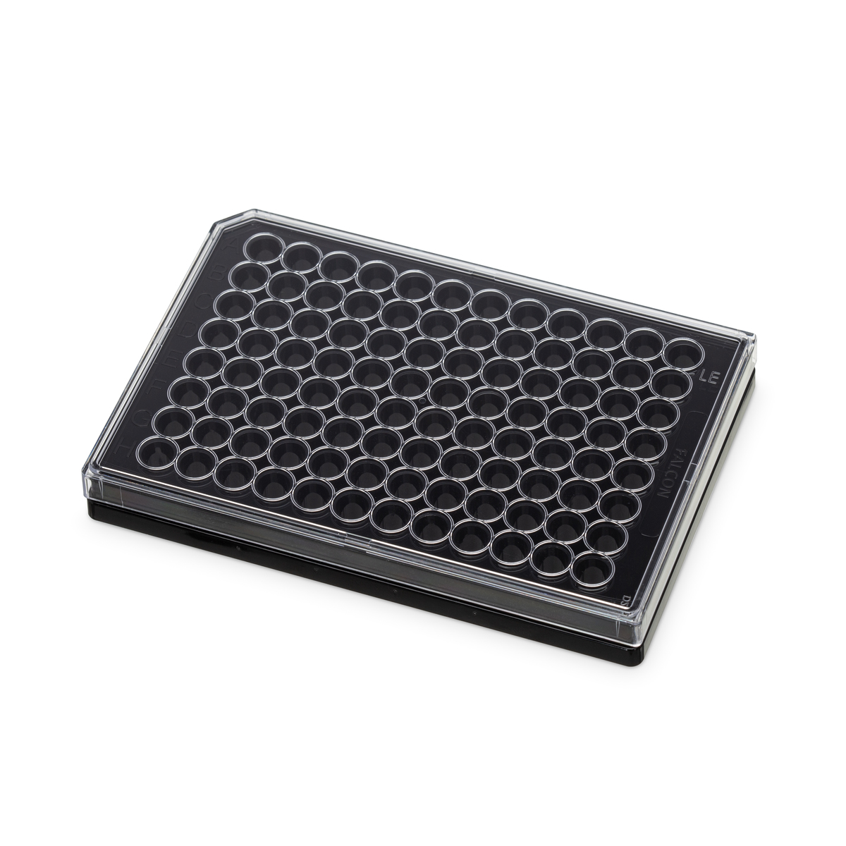 Falcon® 96-well Black/Clear Flat Bottom TC-treated Imaging Microplate with Lid, 10/Pack, 50/Case