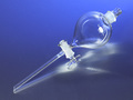 PYREX® 1L Globe-Shaped Separatory Funnel, Glass Standard Taper Stopper, Standard Taper Stopcock