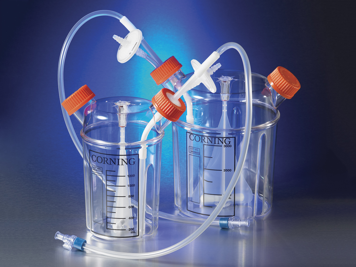 DISPOSABLE SPINNER FLASK,1L,W/MPC ACCESSORY,S,IND,1/6, 6 x 1
